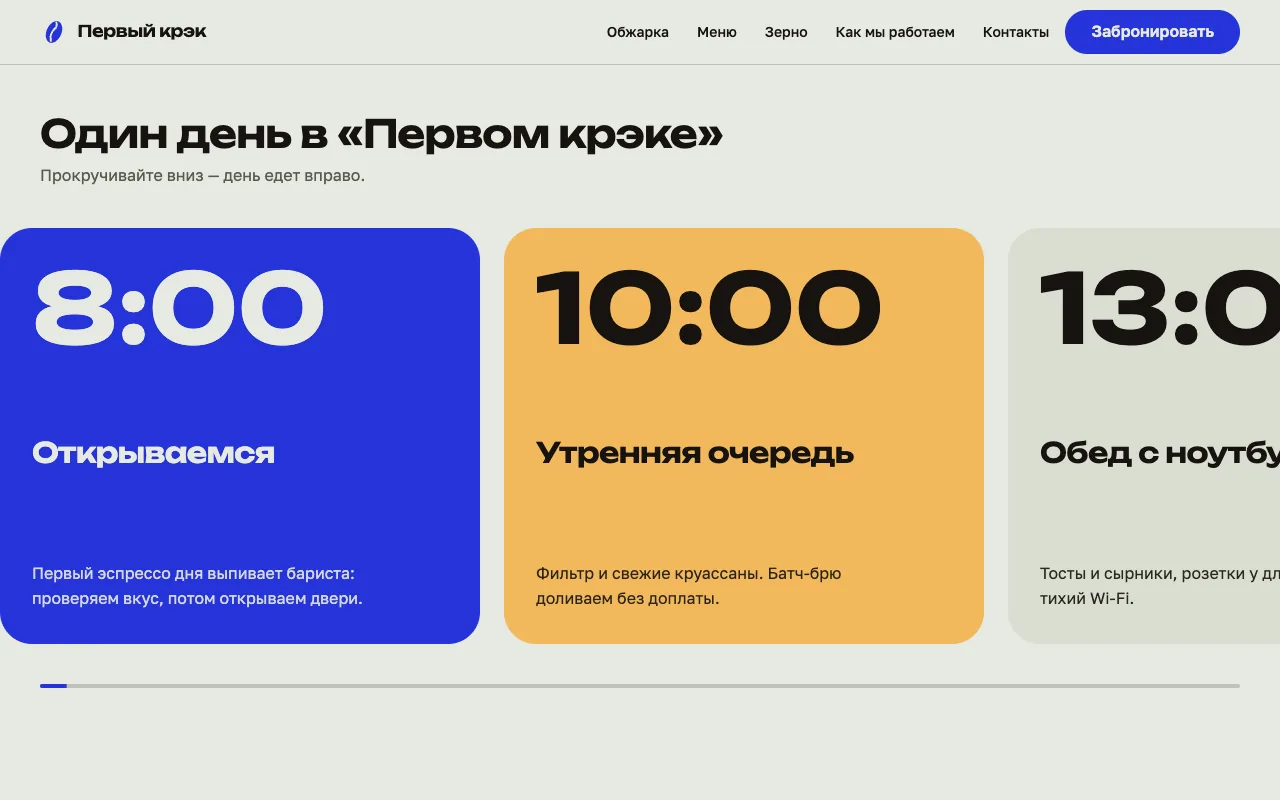 Горизонтальная лента «Один день»: старт, 8:00